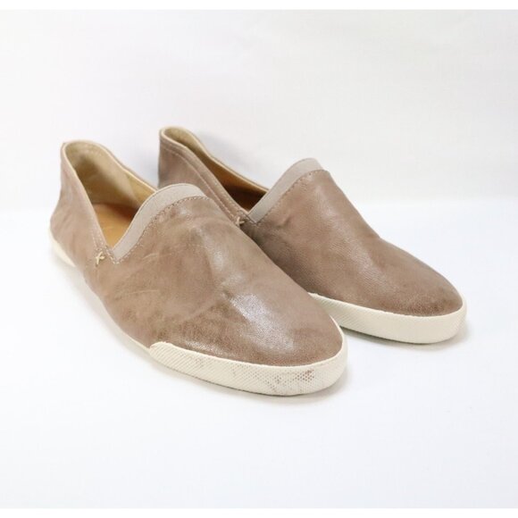 Frye Shoes Womens 9 M Melanie Slip On Taupe Brown Casual‎ Comfort Low Round Toe - Picture 1 of 9